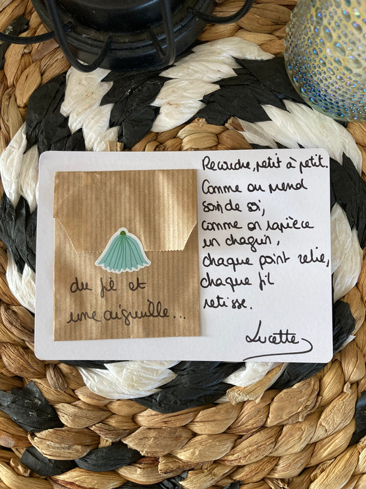 Carte à recoudre UN POINT À LA FOIS