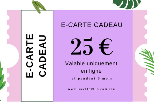 E-CARTE CADEAU 25€