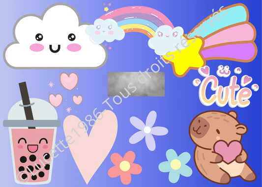 7 CARTES KAWAII POSITIVES À GRATTER