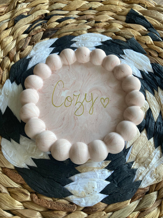 Plateau marbré & cozy doré LE ROND