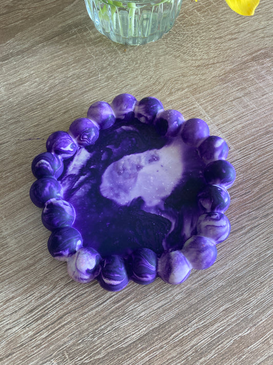 Plateau marbré unique LE VIOLET