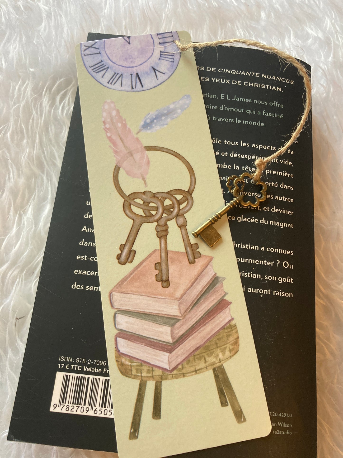 Marque-pages orné clé OUVREZ VOS LECTURES