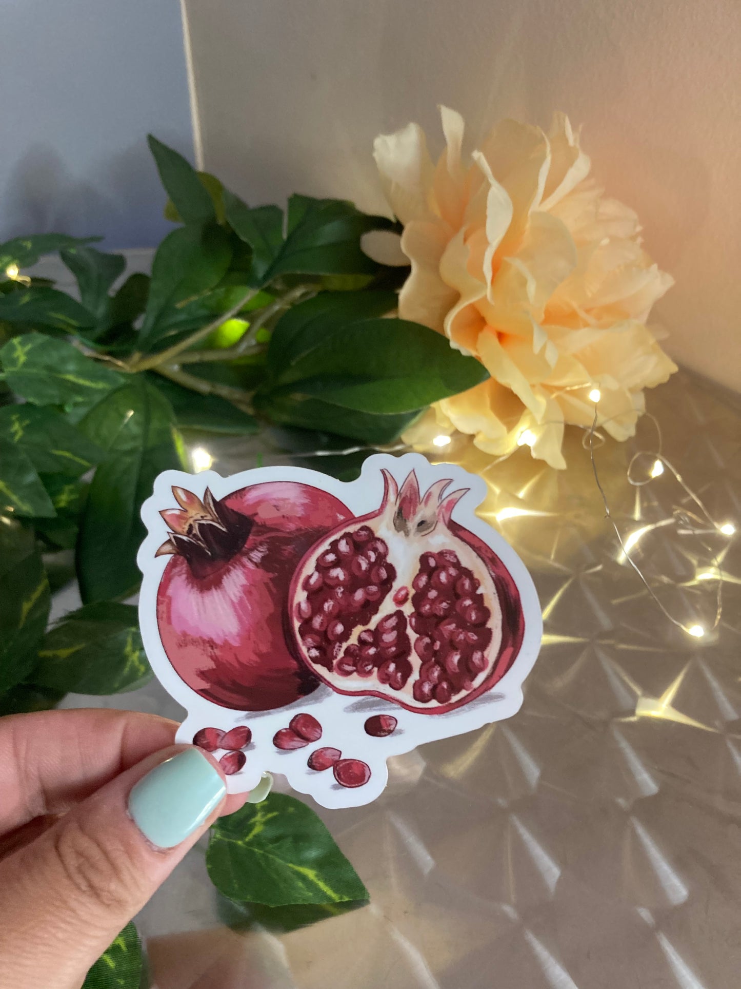 LOT 4 STICKERS 8 cm  Fruits d'été