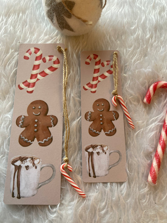 Marque-pages orné sucre d’orge  DOUCEUR DES FÊTES