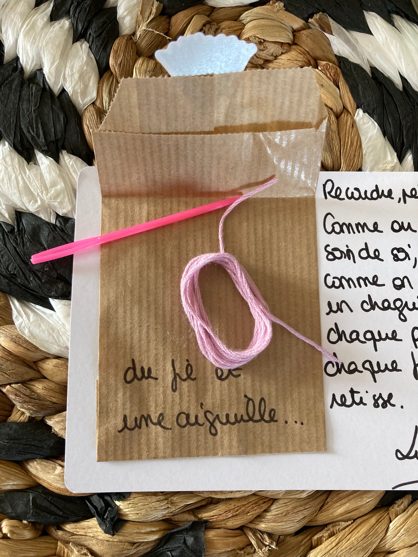 Carte à recoudre UN POINT À LA FOIS