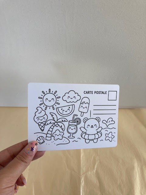 CARTE POSTALE À COLORIER
