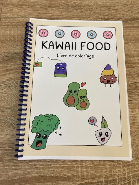 📒 COLORIAGE KAWAII FOOD A5: 28 dessins à croquer ! 🎨🍔