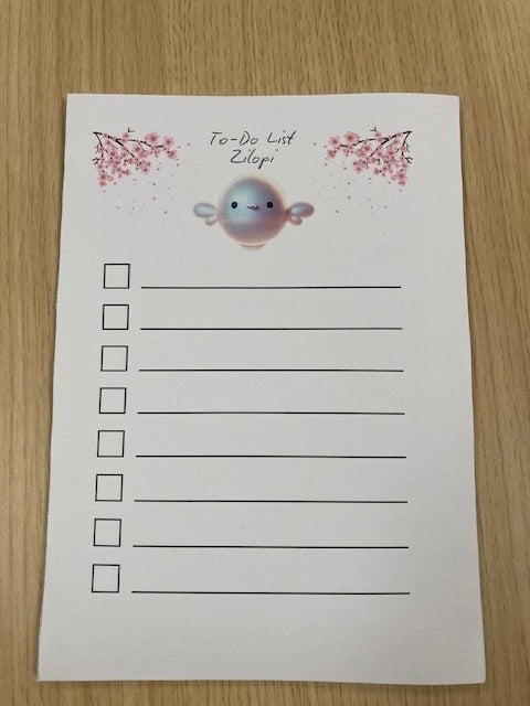 TO-DO LIST A5 ZILOPI: Organisation & Douceur 🐦🌸